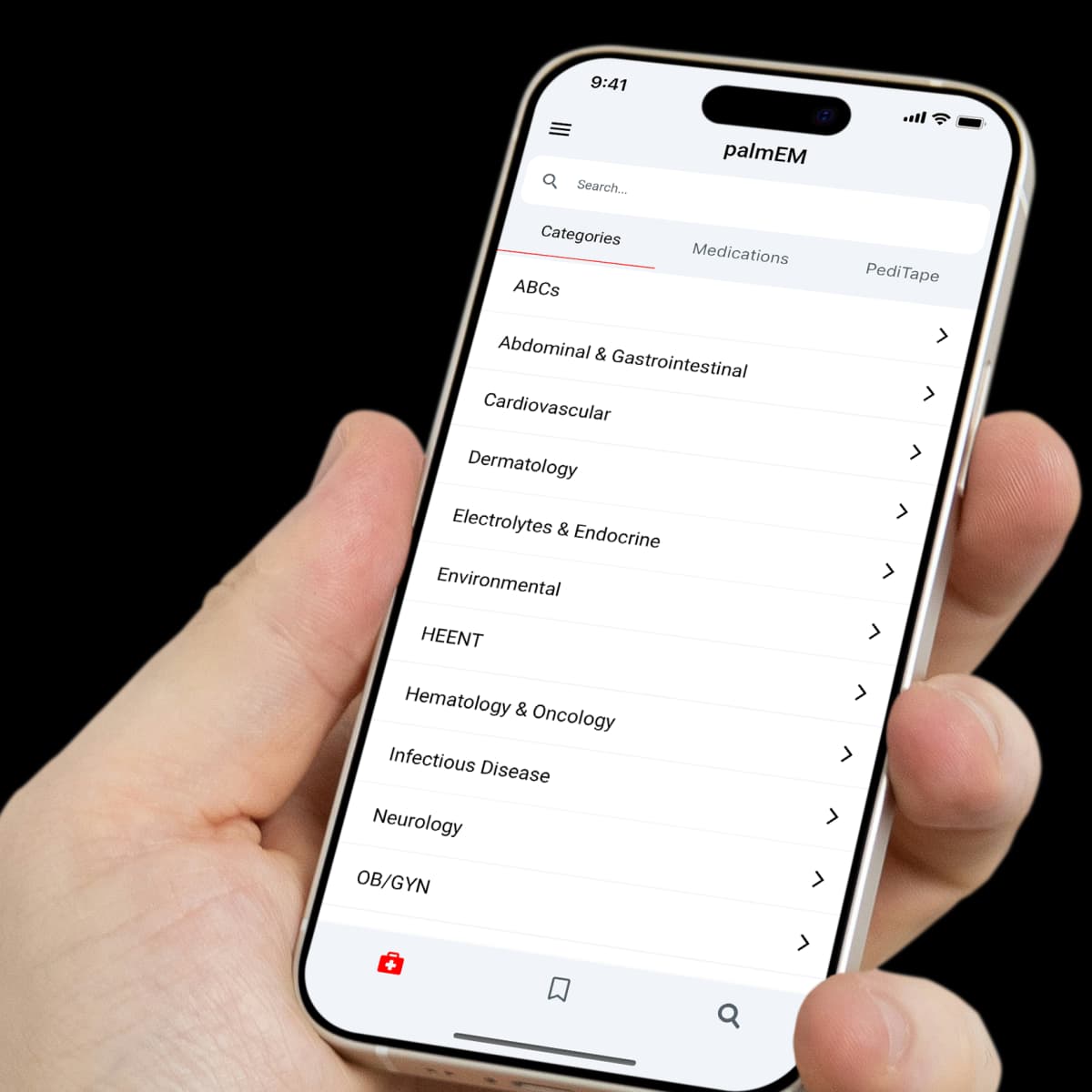 palmEM AI app in hand