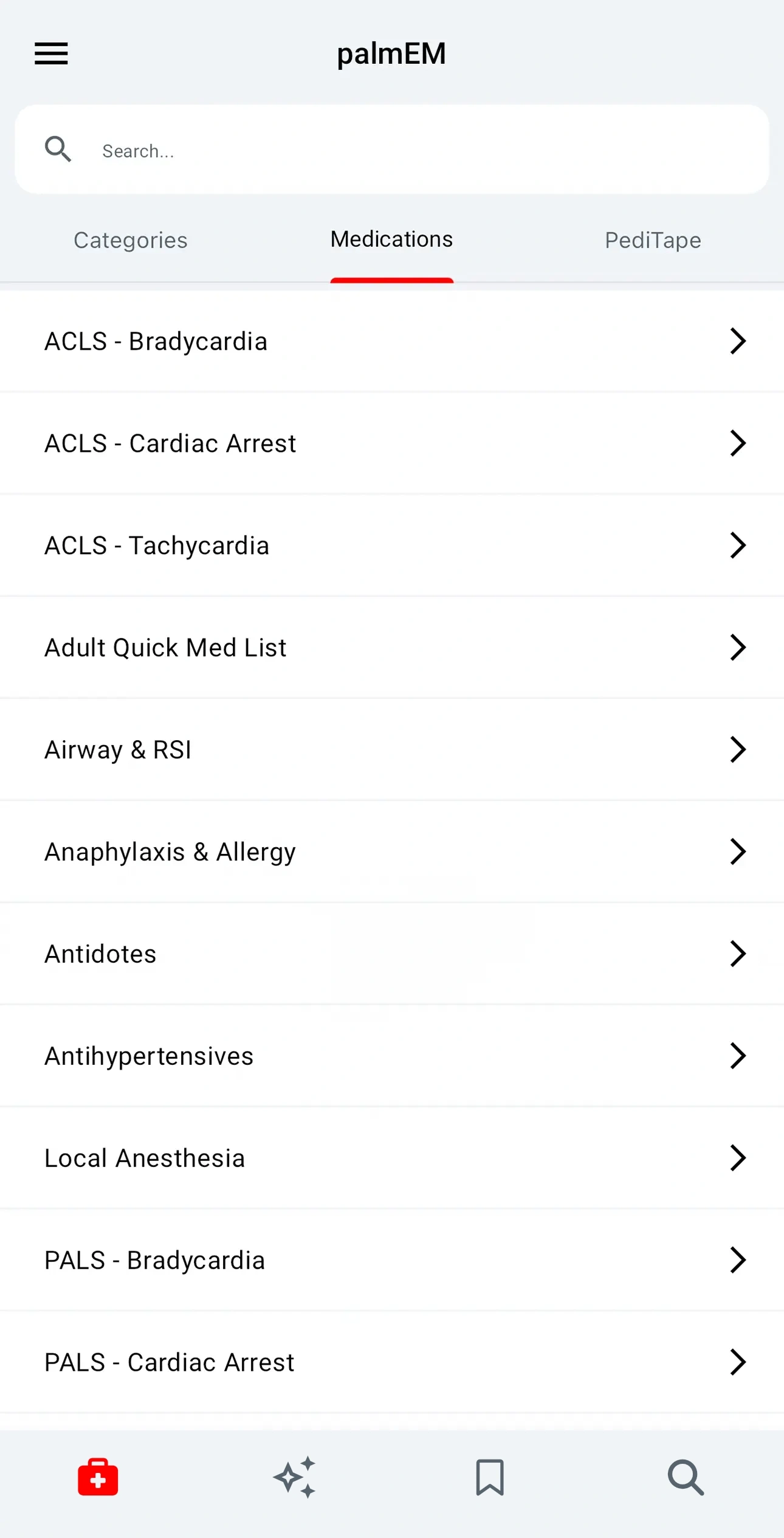 Medications interface